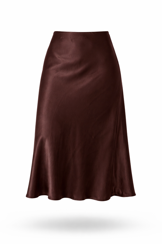 FALDA MIDI SATIN