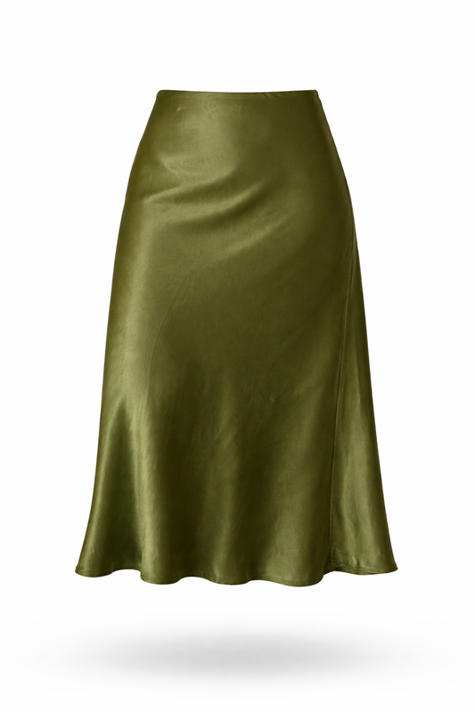 FALDA MIDI SATIN